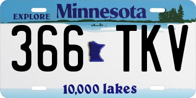 MN license plate 366TKV
