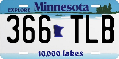 MN license plate 366TLB