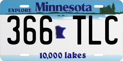 MN license plate 366TLC