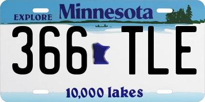 MN license plate 366TLE