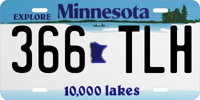 MN license plate 366TLH