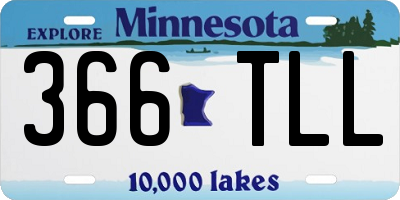 MN license plate 366TLL