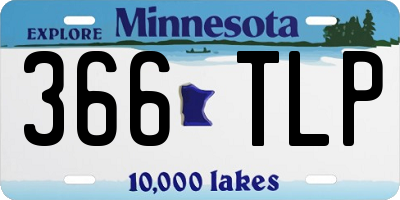 MN license plate 366TLP