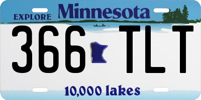 MN license plate 366TLT