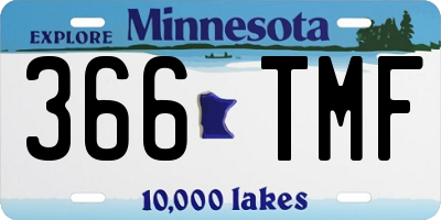 MN license plate 366TMF