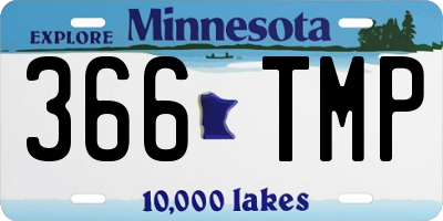 MN license plate 366TMP