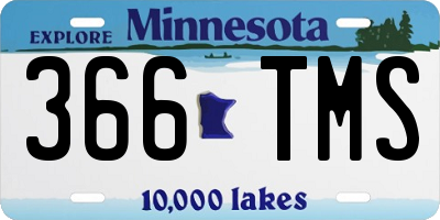 MN license plate 366TMS