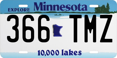 MN license plate 366TMZ
