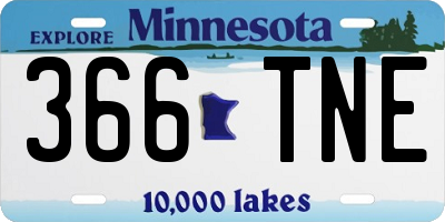 MN license plate 366TNE