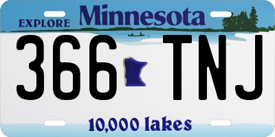 MN license plate 366TNJ