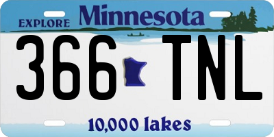 MN license plate 366TNL