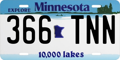 MN license plate 366TNN