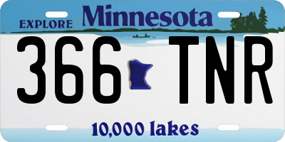 MN license plate 366TNR