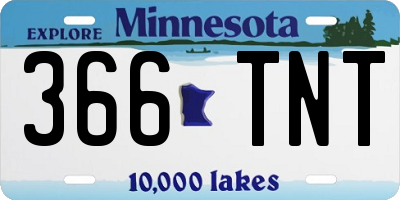 MN license plate 366TNT