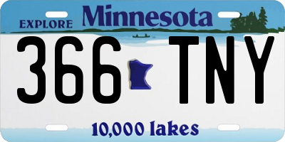 MN license plate 366TNY