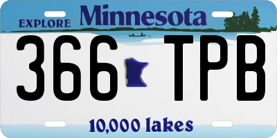 MN license plate 366TPB