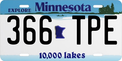MN license plate 366TPE