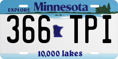 MN license plate 366TPI