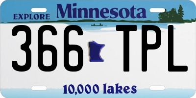 MN license plate 366TPL