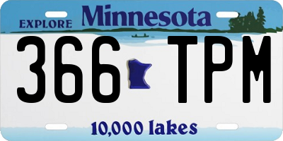 MN license plate 366TPM