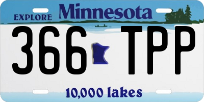 MN license plate 366TPP