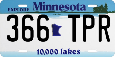 MN license plate 366TPR