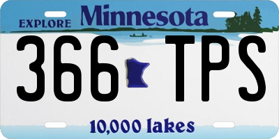 MN license plate 366TPS