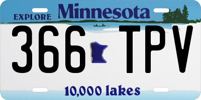 MN license plate 366TPV