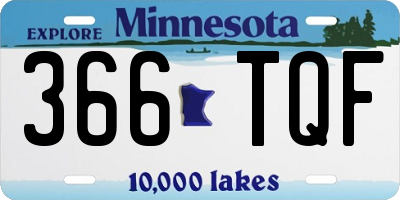 MN license plate 366TQF