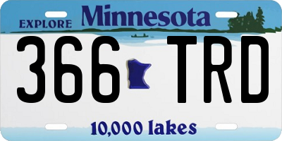 MN license plate 366TRD