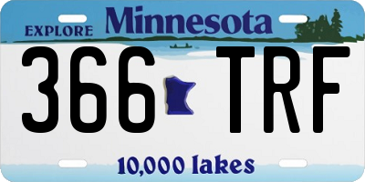 MN license plate 366TRF