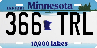 MN license plate 366TRL