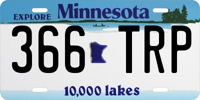 MN license plate 366TRP