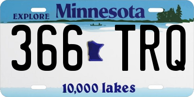 MN license plate 366TRQ