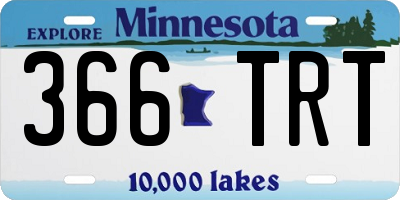 MN license plate 366TRT