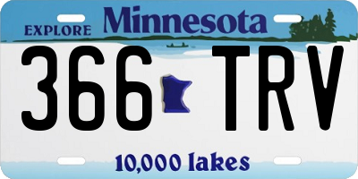 MN license plate 366TRV