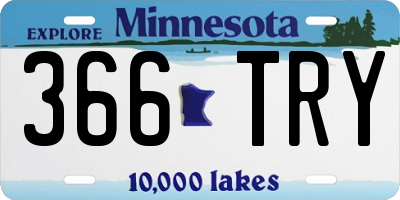 MN license plate 366TRY