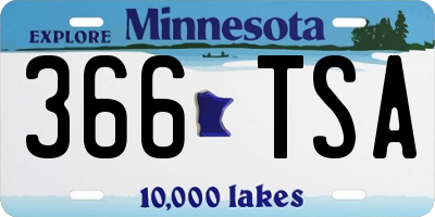 MN license plate 366TSA
