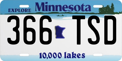MN license plate 366TSD