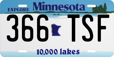 MN license plate 366TSF