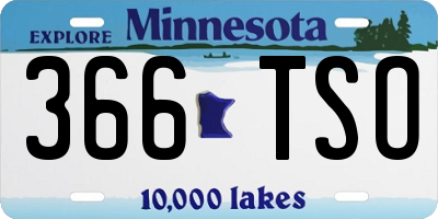 MN license plate 366TSO