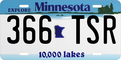 MN license plate 366TSR