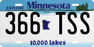 MN license plate 366TSS