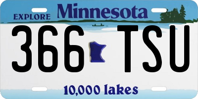 MN license plate 366TSU