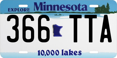 MN license plate 366TTA