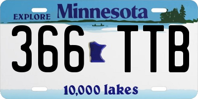 MN license plate 366TTB
