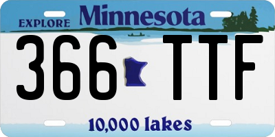 MN license plate 366TTF