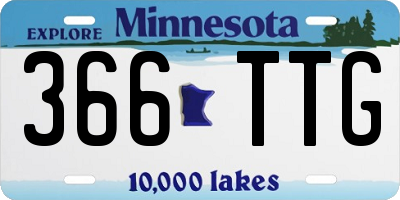 MN license plate 366TTG