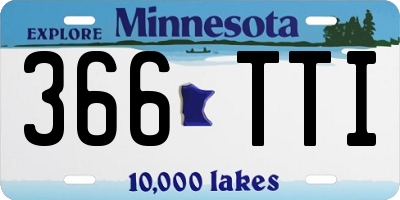 MN license plate 366TTI