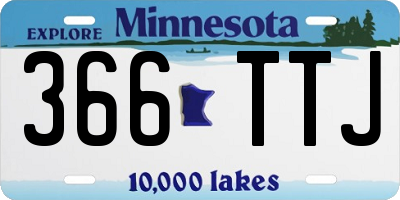 MN license plate 366TTJ
